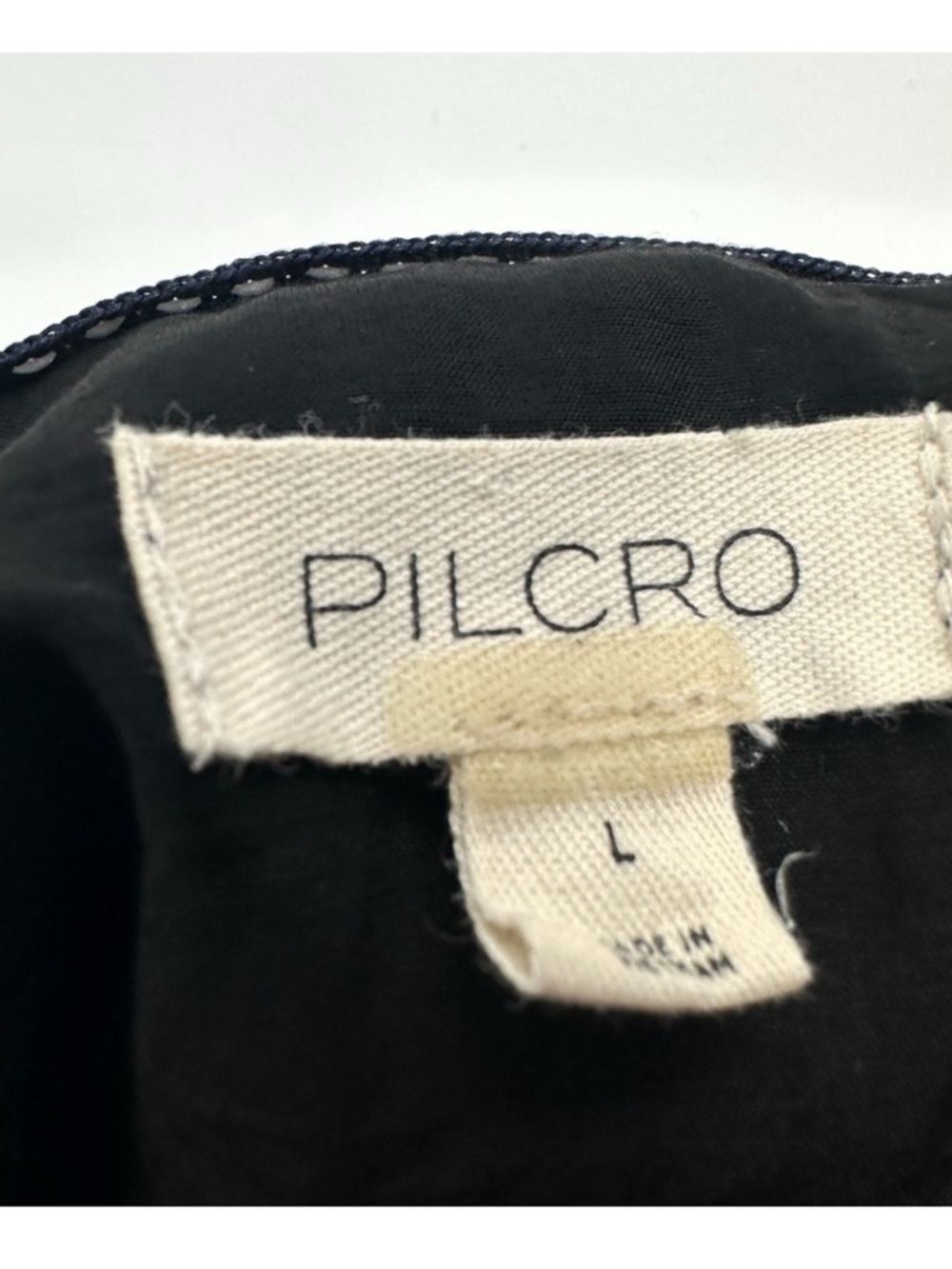 Anthropologie Pilcro Buttondown Blouse Bodysuit in Black Size Large - Picture 11 of 13